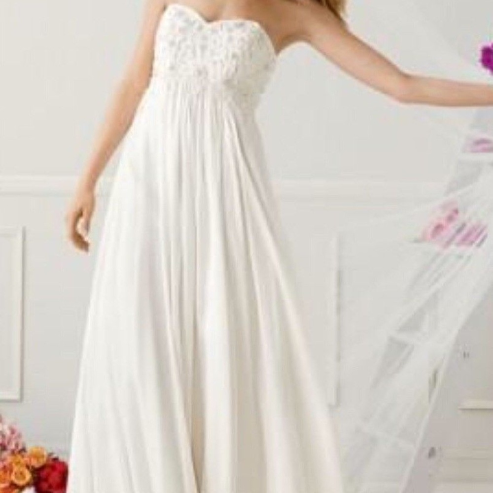 strapless Wedding Dress White